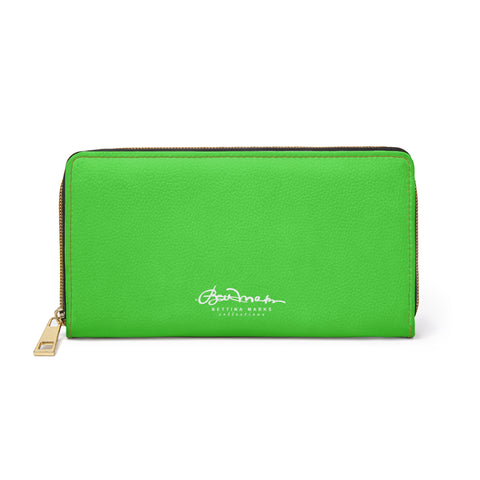 Bright Green Zipper Wallet