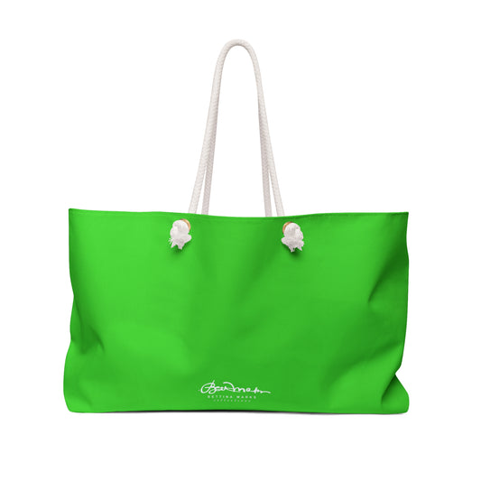 Bright Green Weekender Bag