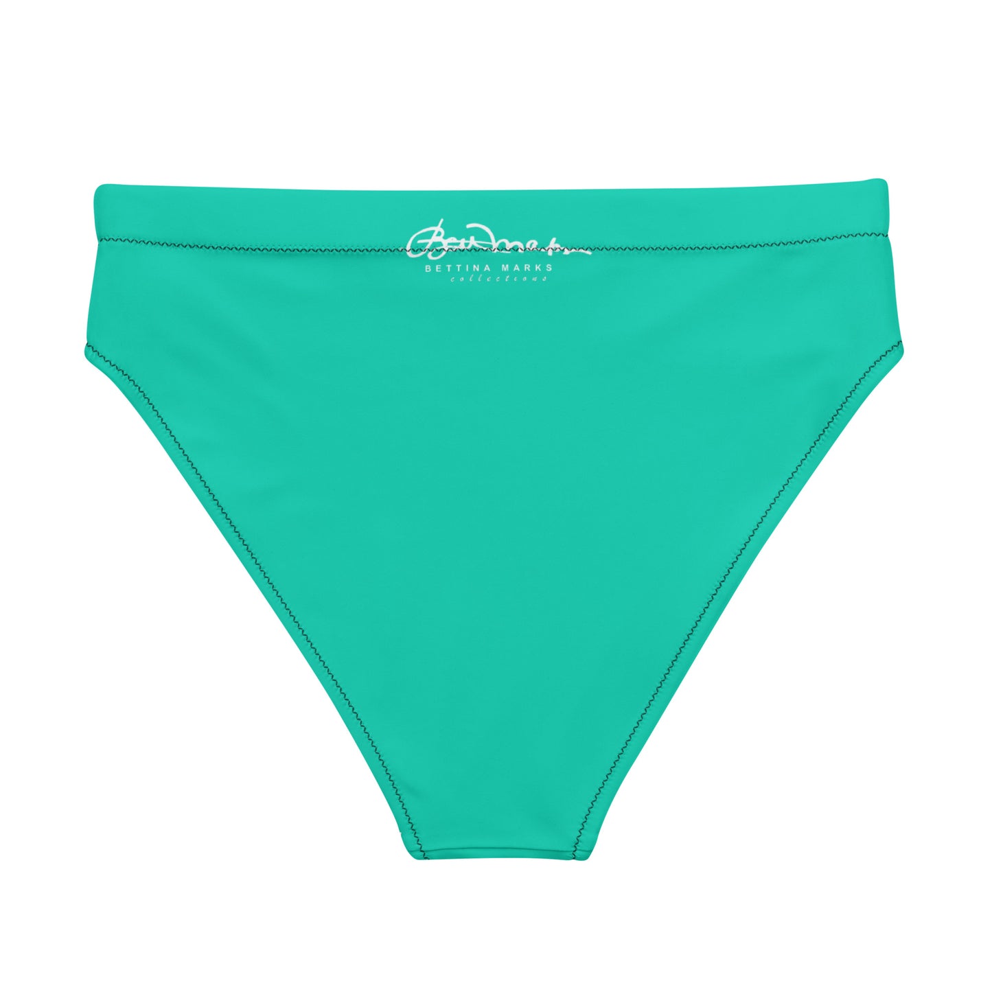 Aegean Blue Recycled high-waisted bikini bathing suit bottom