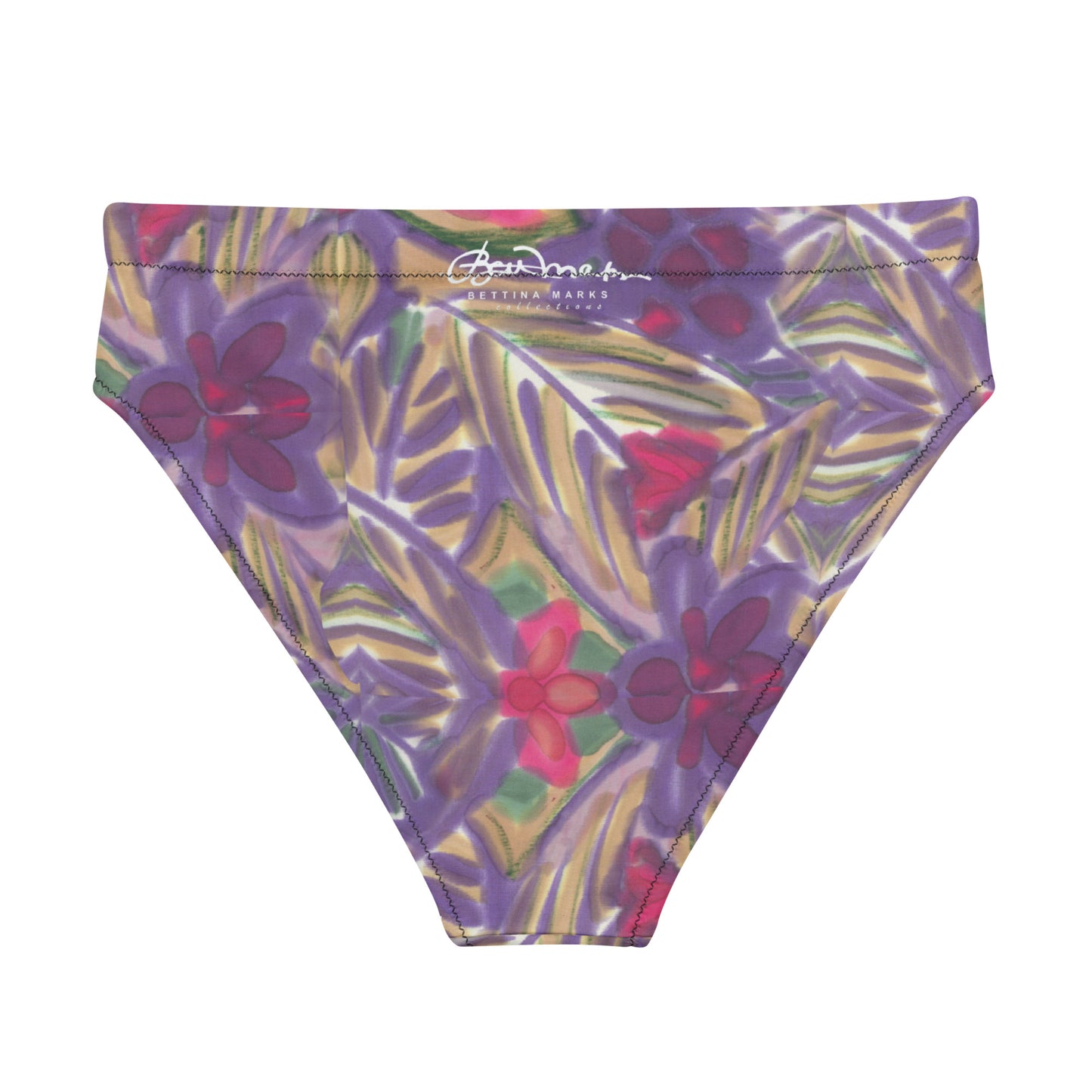 Seychelles Tropical Recycled high-waisted bikini bathing suit bottom