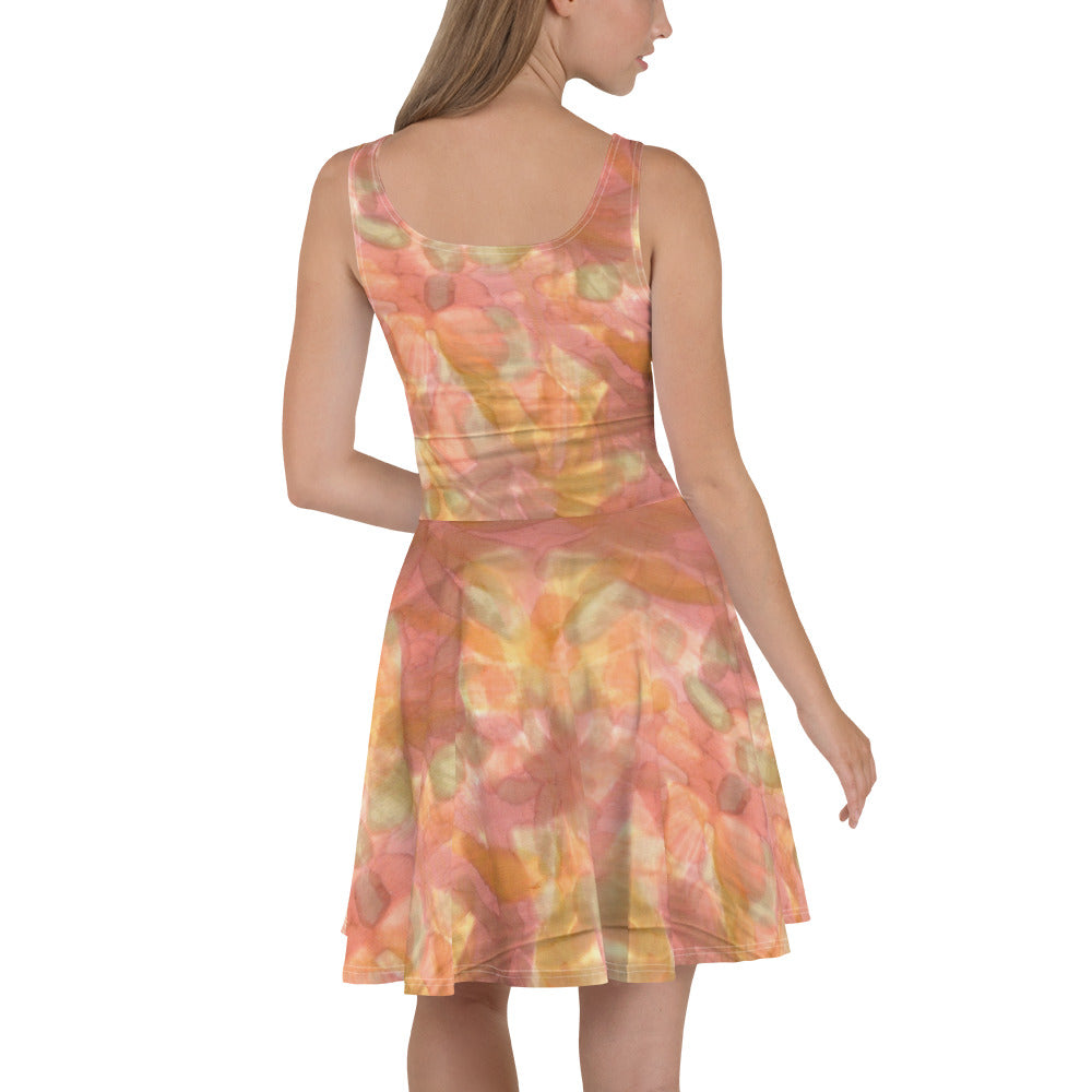 Watercolor Smudge Skater Dress