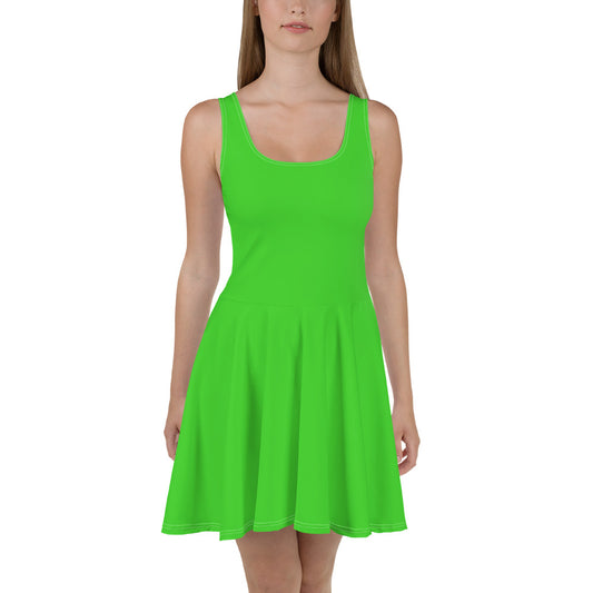 Bright Green Skater Dress