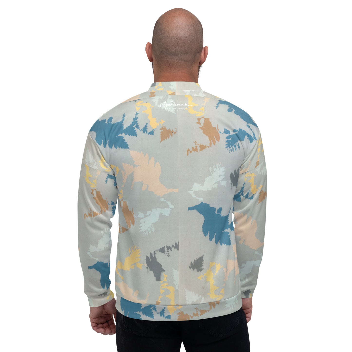 Recycled Unisex Bomber Jacket - Abstract Forest - Men