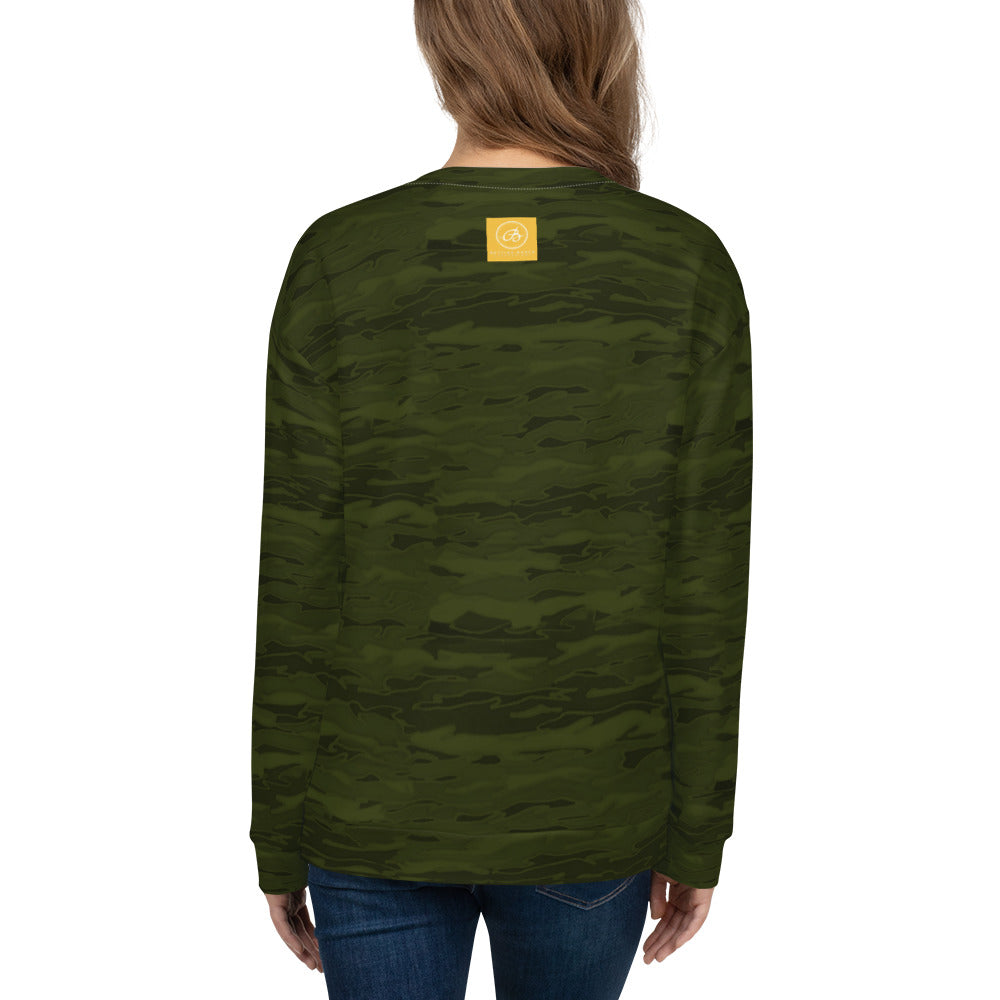 Recycled Unisex Sweatshirt - Army Camouflage Lava - Women