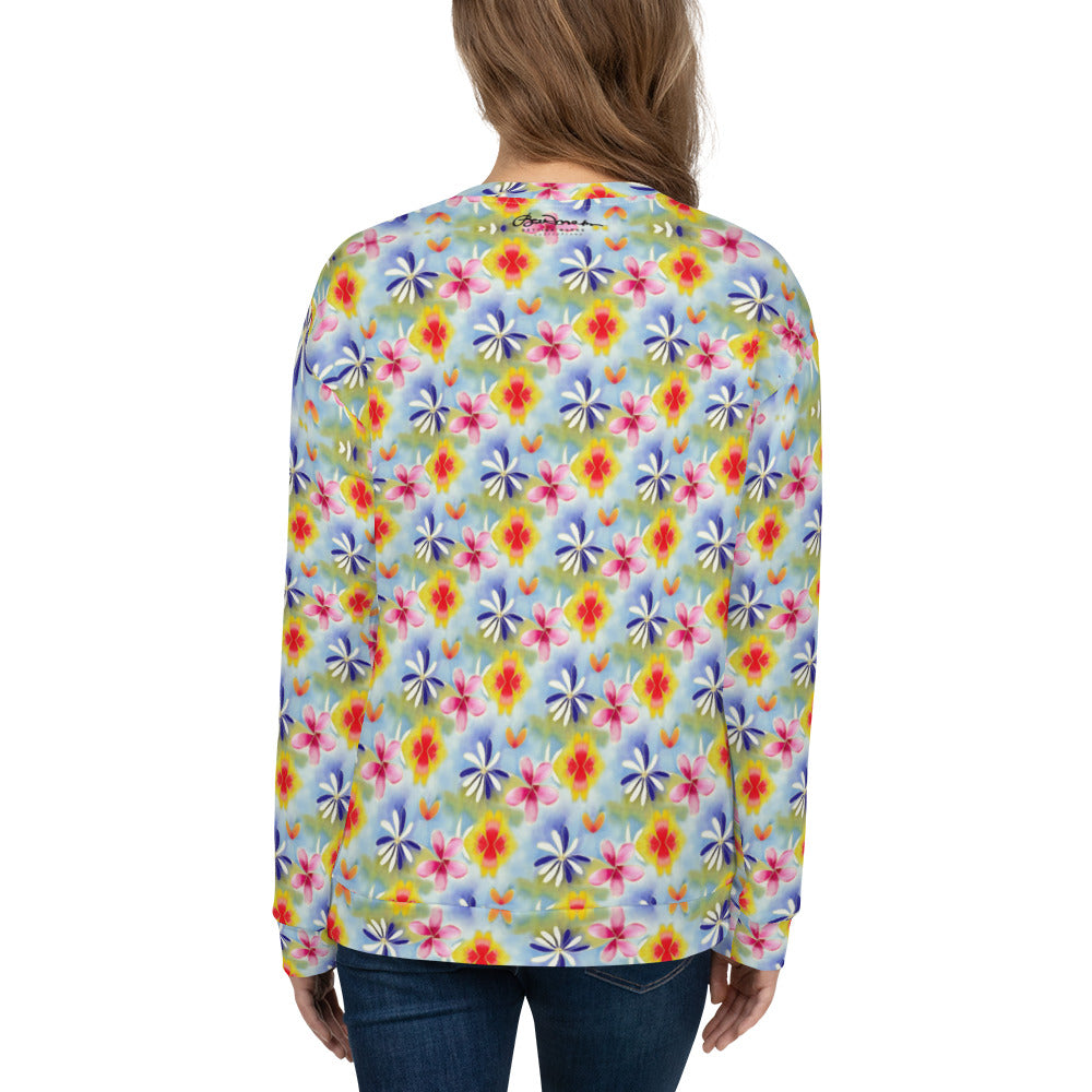 Recycled Unisex Sweatshirt - Sunrise Floral - Women