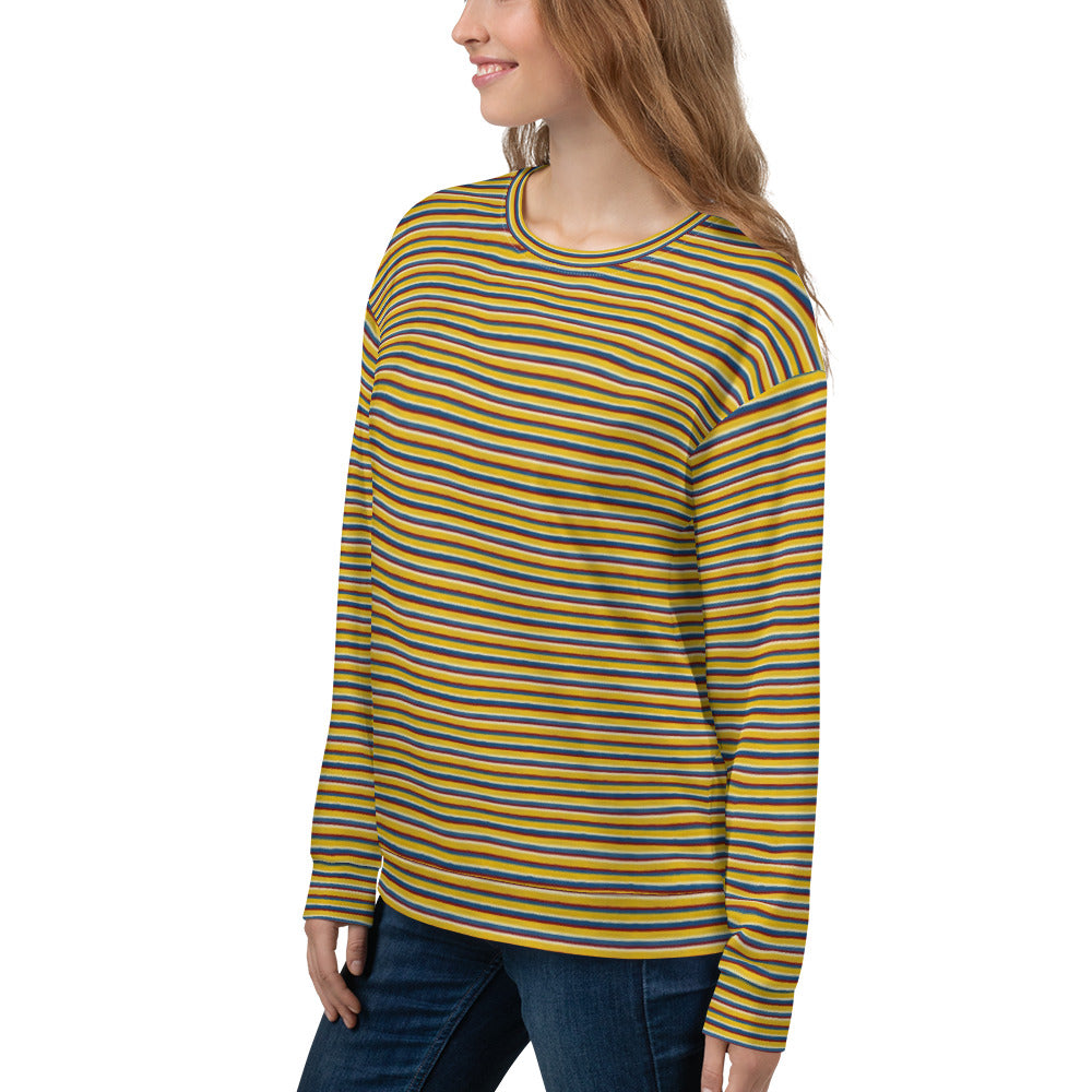 Recycled Unisex Sweatshirt - Riviera Stripe - Women
