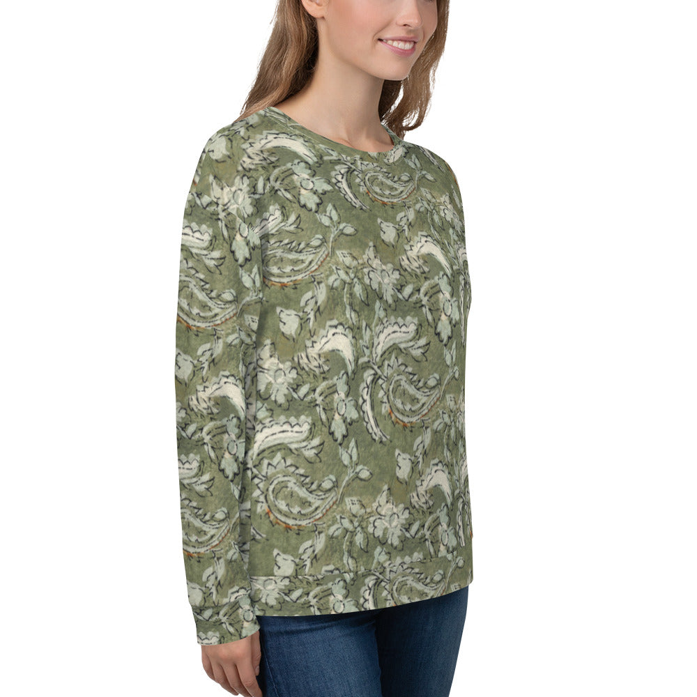 Recycled Unisex Sweatshirt - Floral Paisley - Women