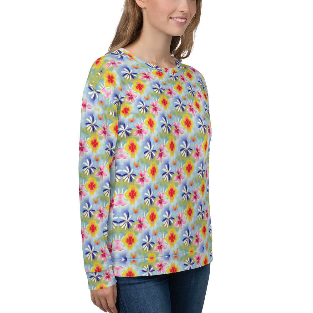 Recycled Unisex Sweatshirt - Sunrise Floral - Women