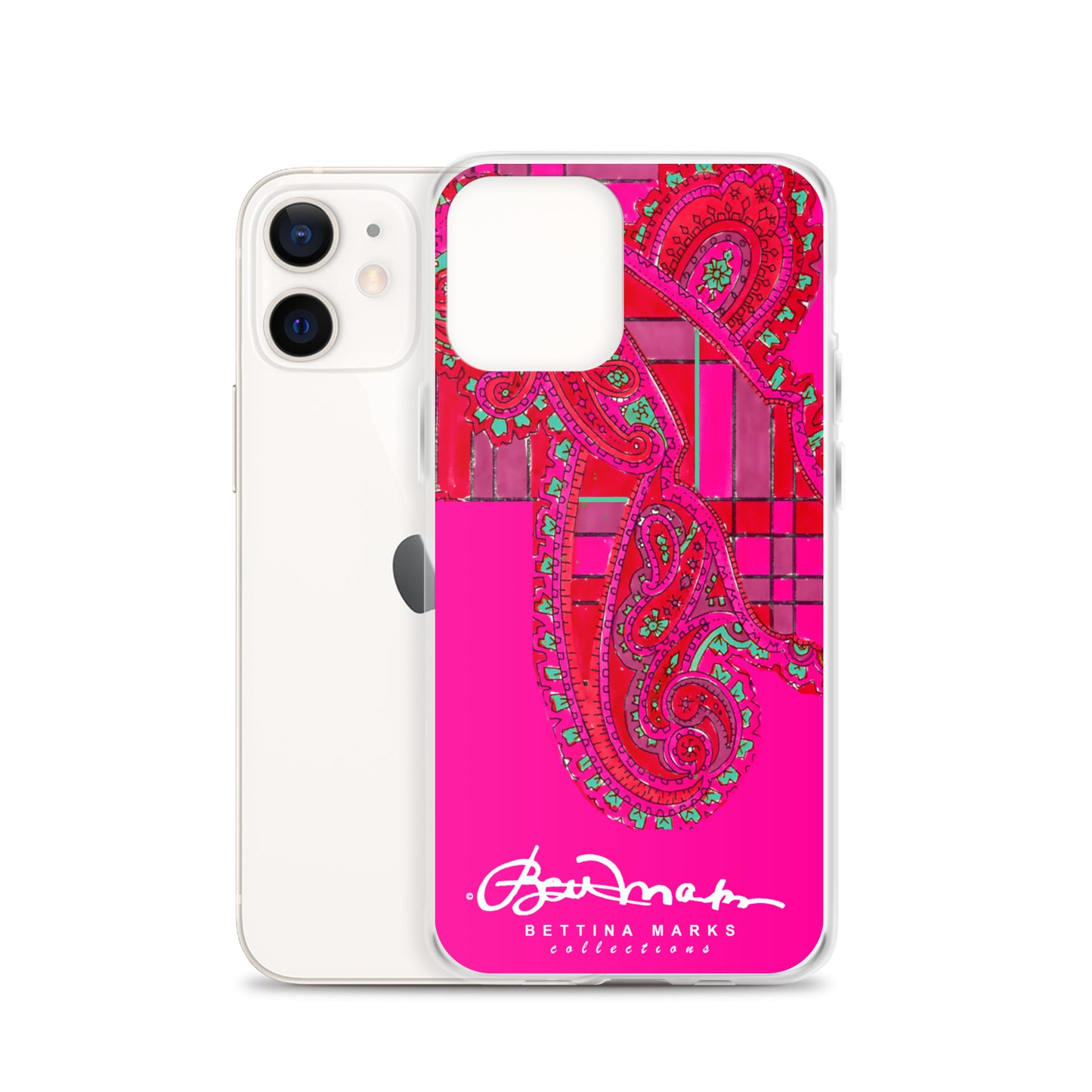 Pink Paisley Plaid Iphone Clear Case