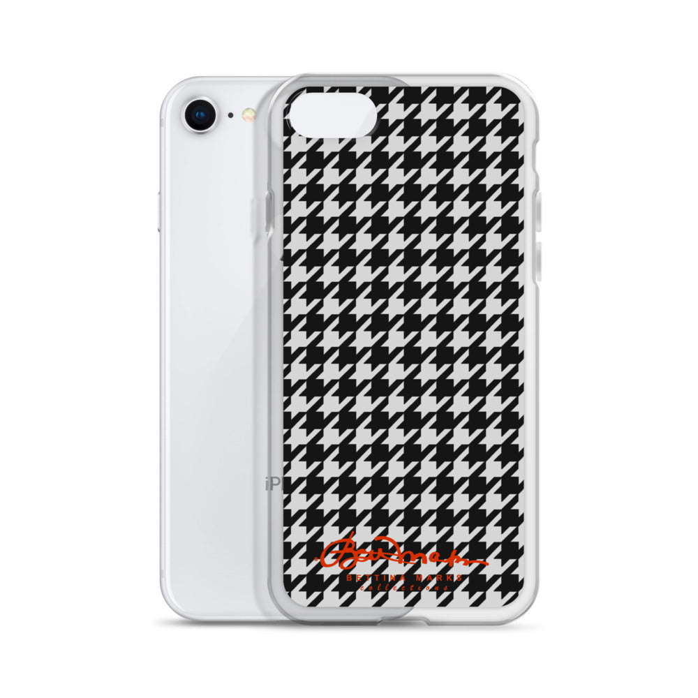 Black & White Houndstooth Clear Case for iPhone®