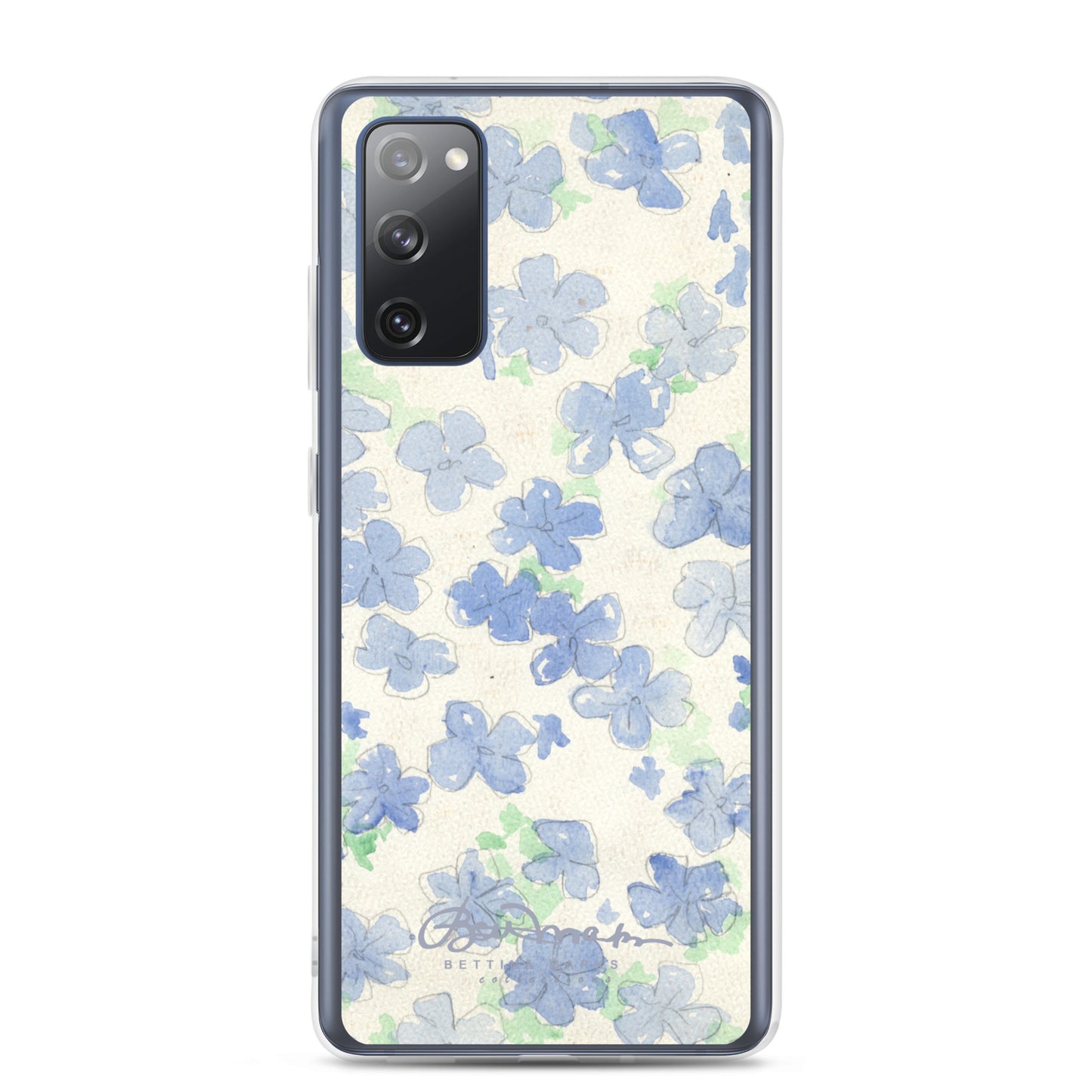 Blu&White Watercolor Floral Samsung Case (select model)