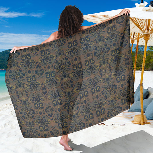 Not Quite Paisley On Light Brown Sarong