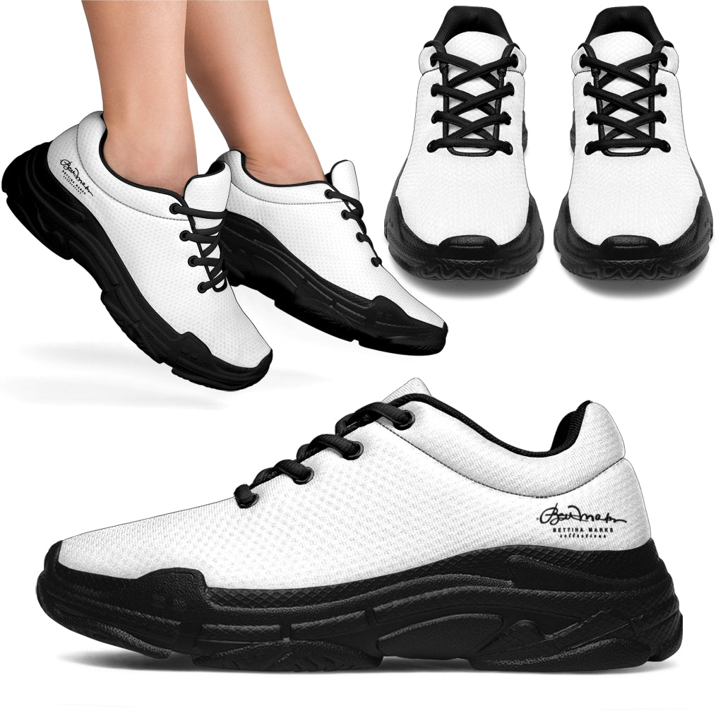 White Signature Athletic Sneakers