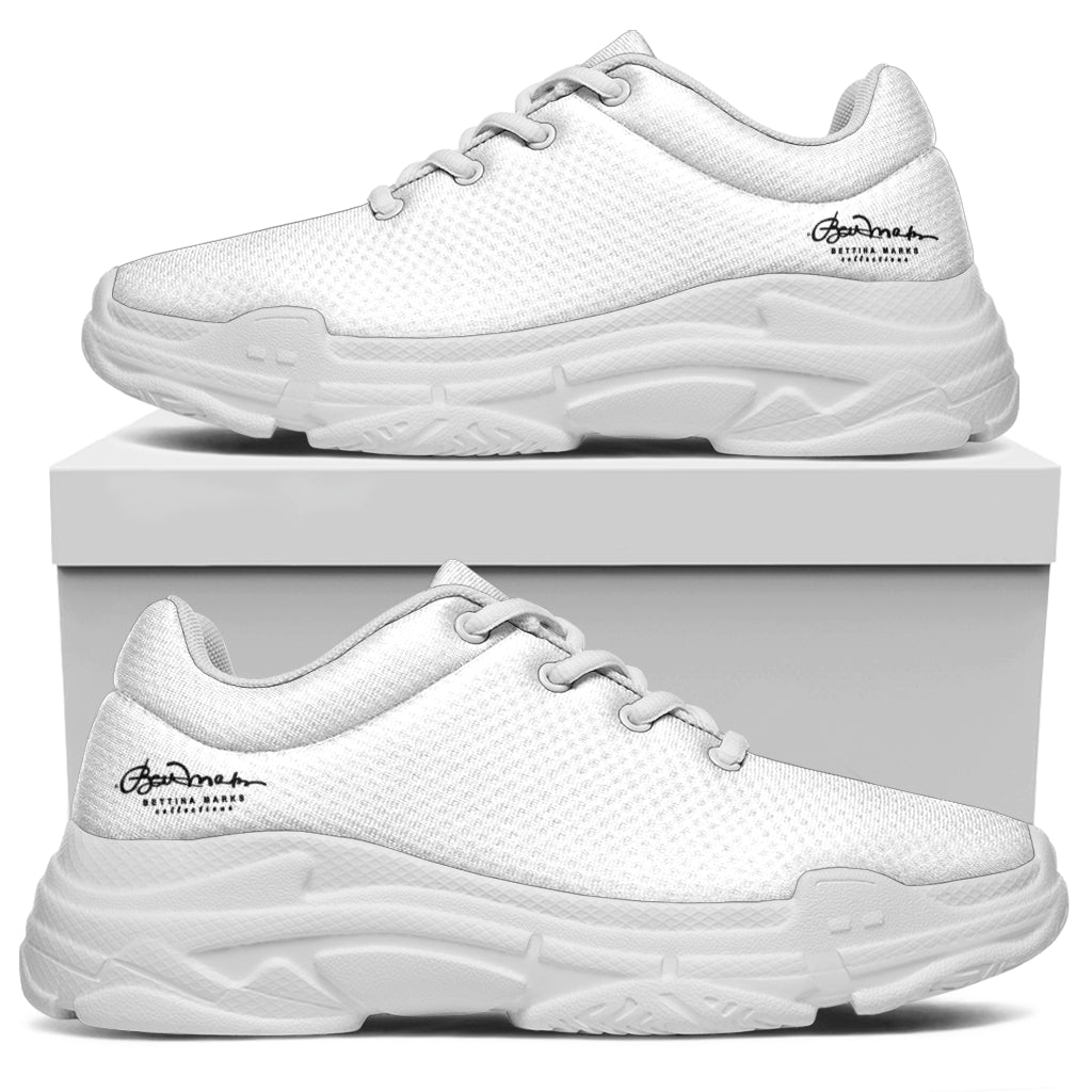 White Signature Athletic Sneakers