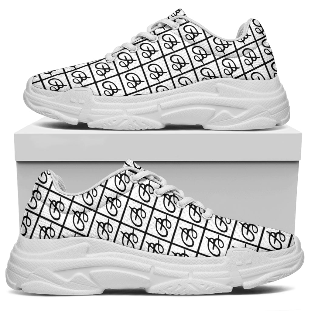 White Bettina Marks Logo Athletic Sneakers