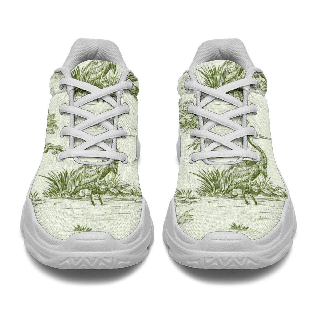 Toiles de Jouy tree Hugging Forest Green Athletic Sneakers