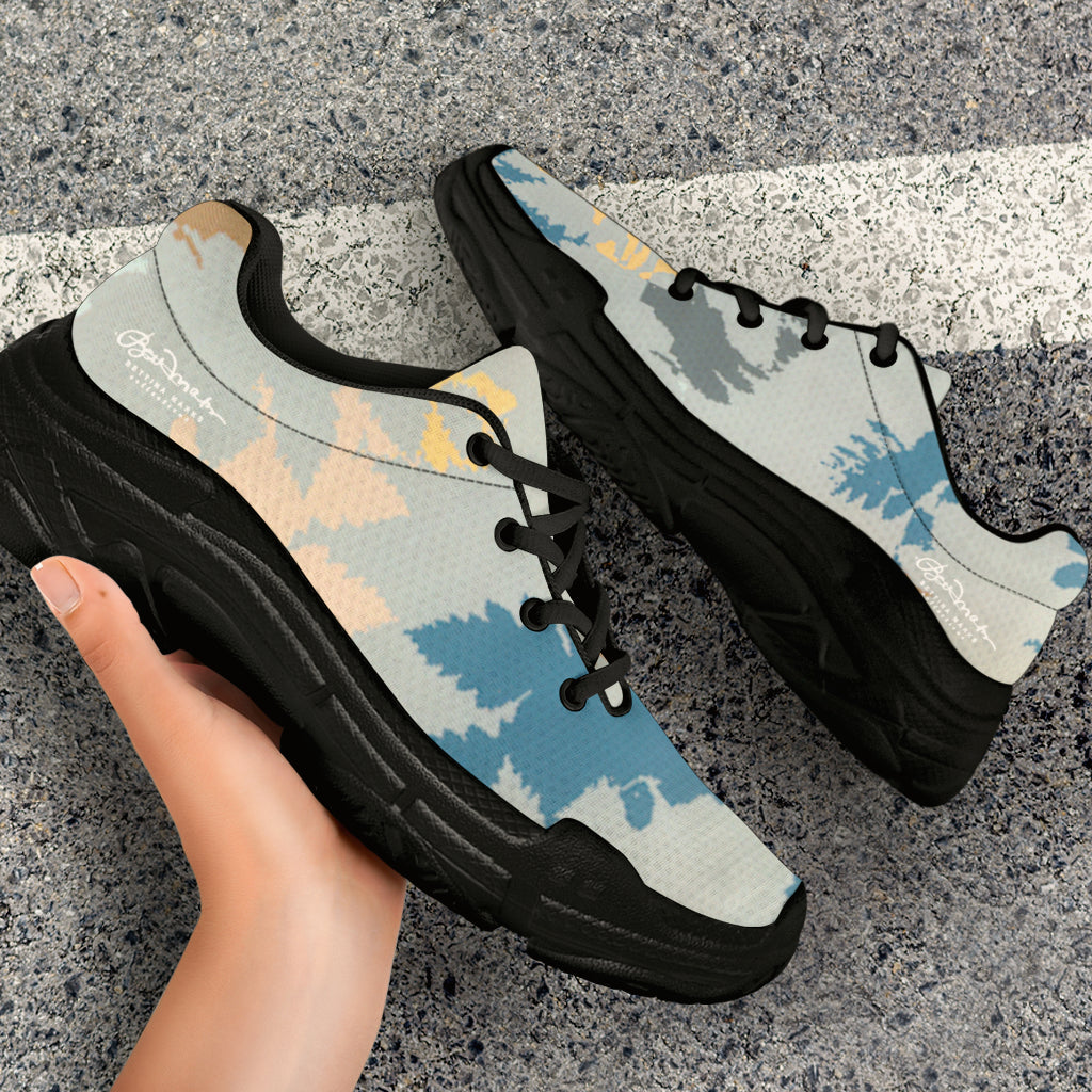 Abstract Forest Athletic Sneakers