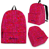Bright Pink Red Paisley Back Pack