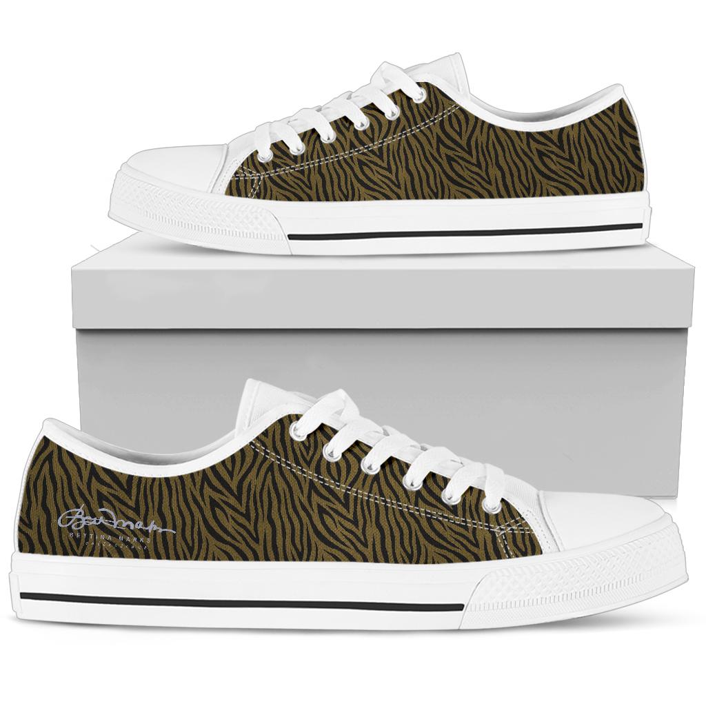 Olive Zebra Low Top Sneakers
