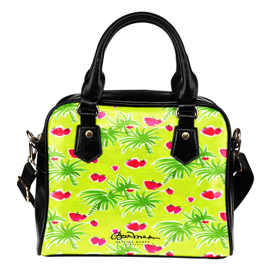 Strawberry Tropic Hand Bag w Shoulder Strap