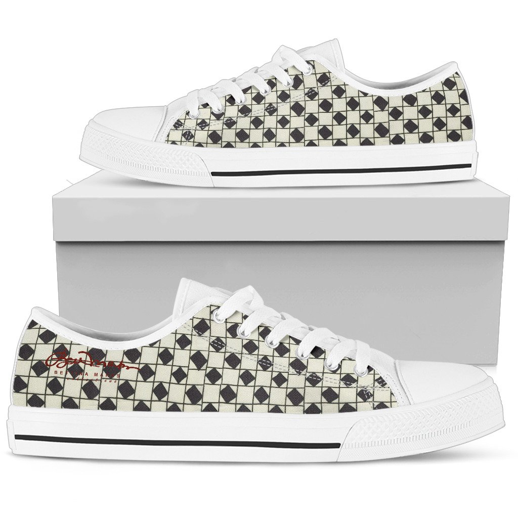 B&W Checkerboard Low Top Sneakers