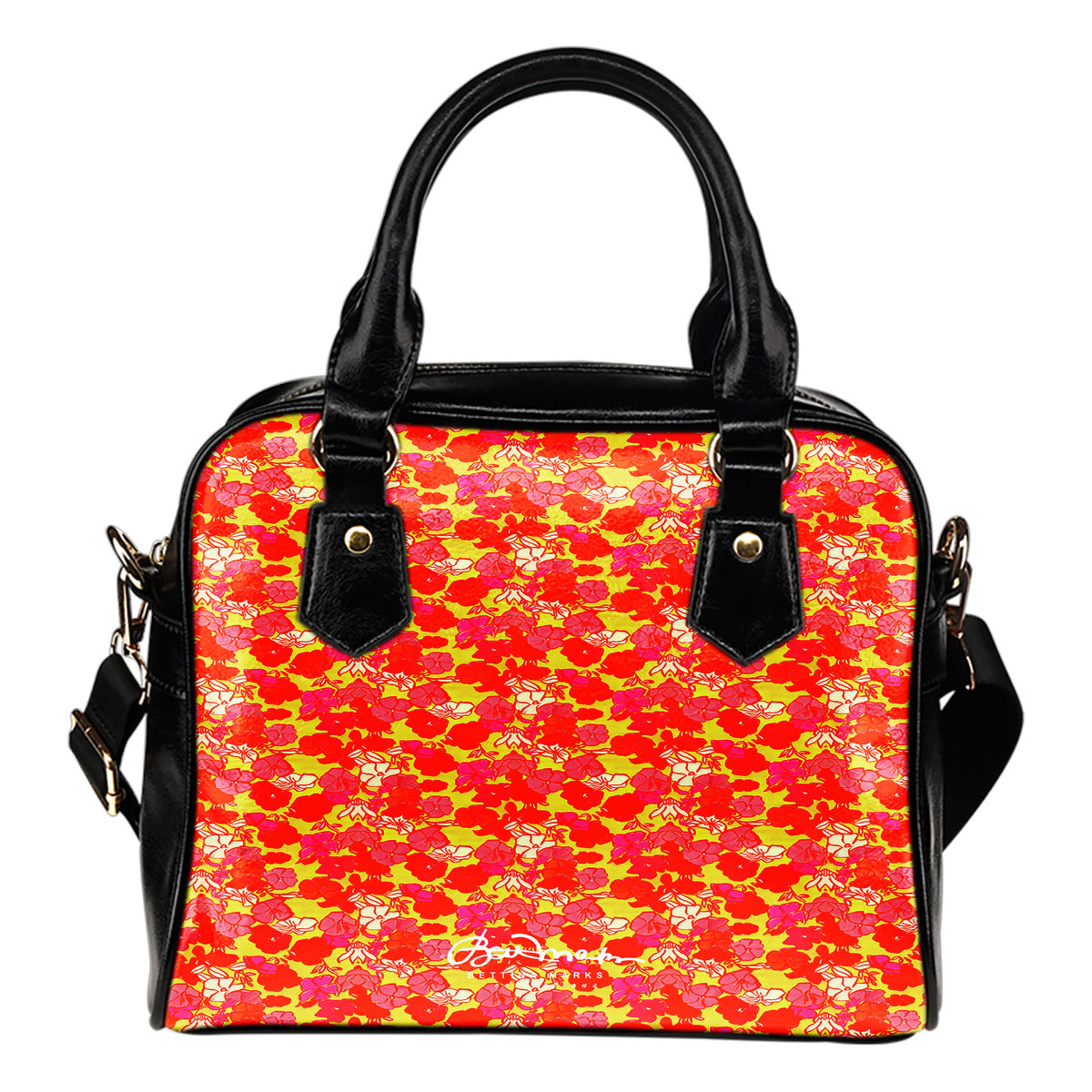 Sixties Floral Hand Bag w Shoulder Strap