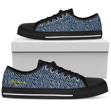 Blue Zebra Low Top Sneakers