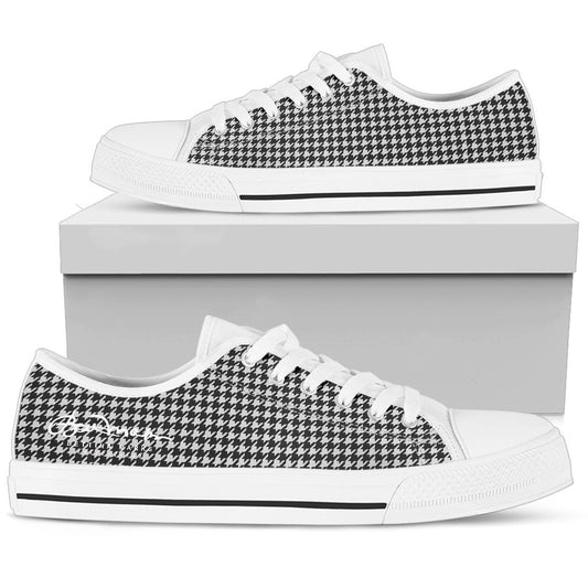 B&W Houndstooth Low Top Sneakers