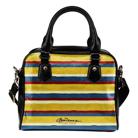 Riviera Stripe Hand Bag w Shoulder Strap