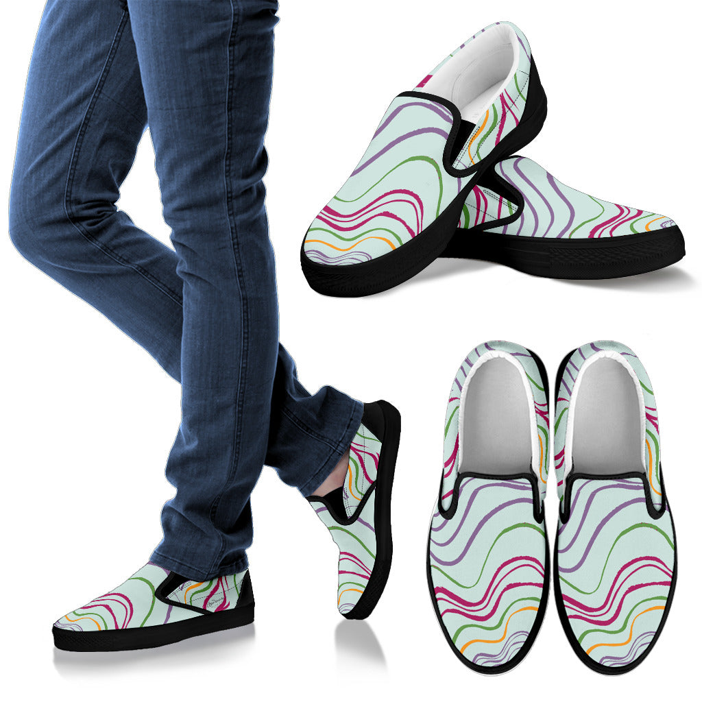 Psychedelic Spring Slip On Sneakers