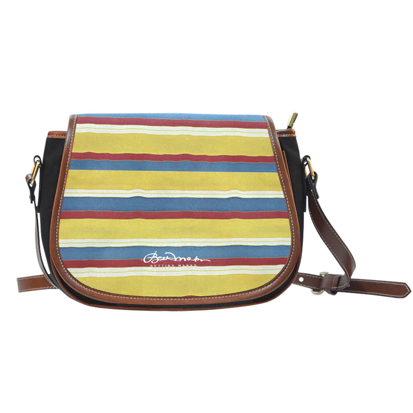 Riviera Stripe Saddle Shoulder Bag