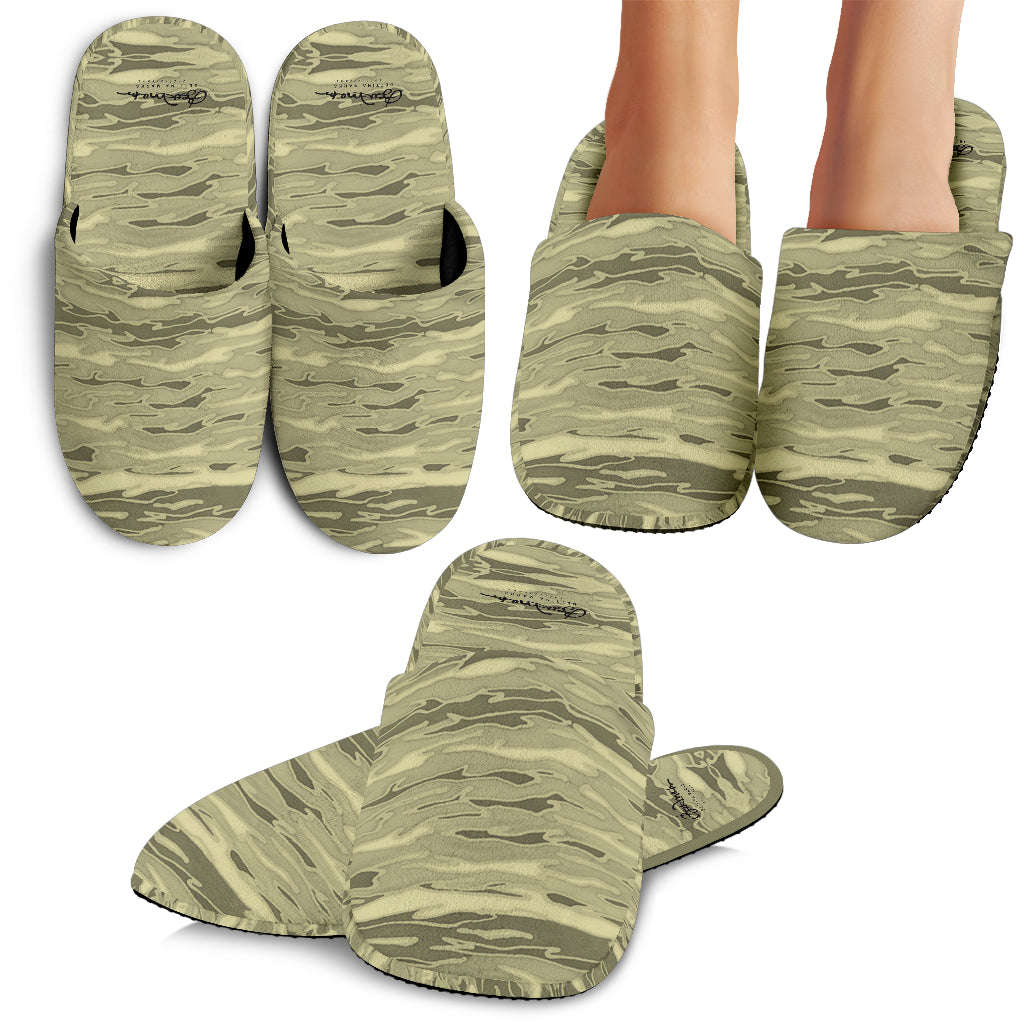 Khaki Lava Camouflage Slippers