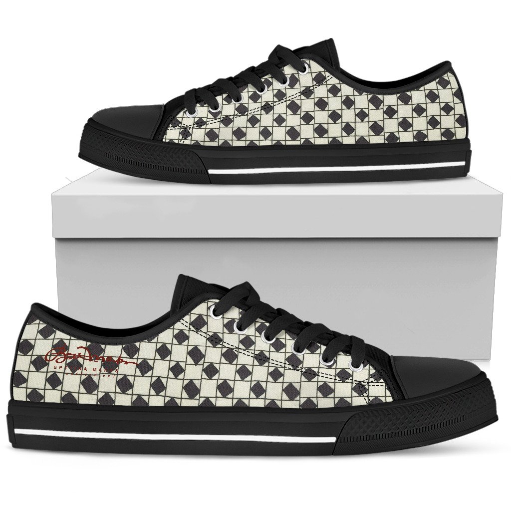 B&W Checkerboard Low Top Sneakers