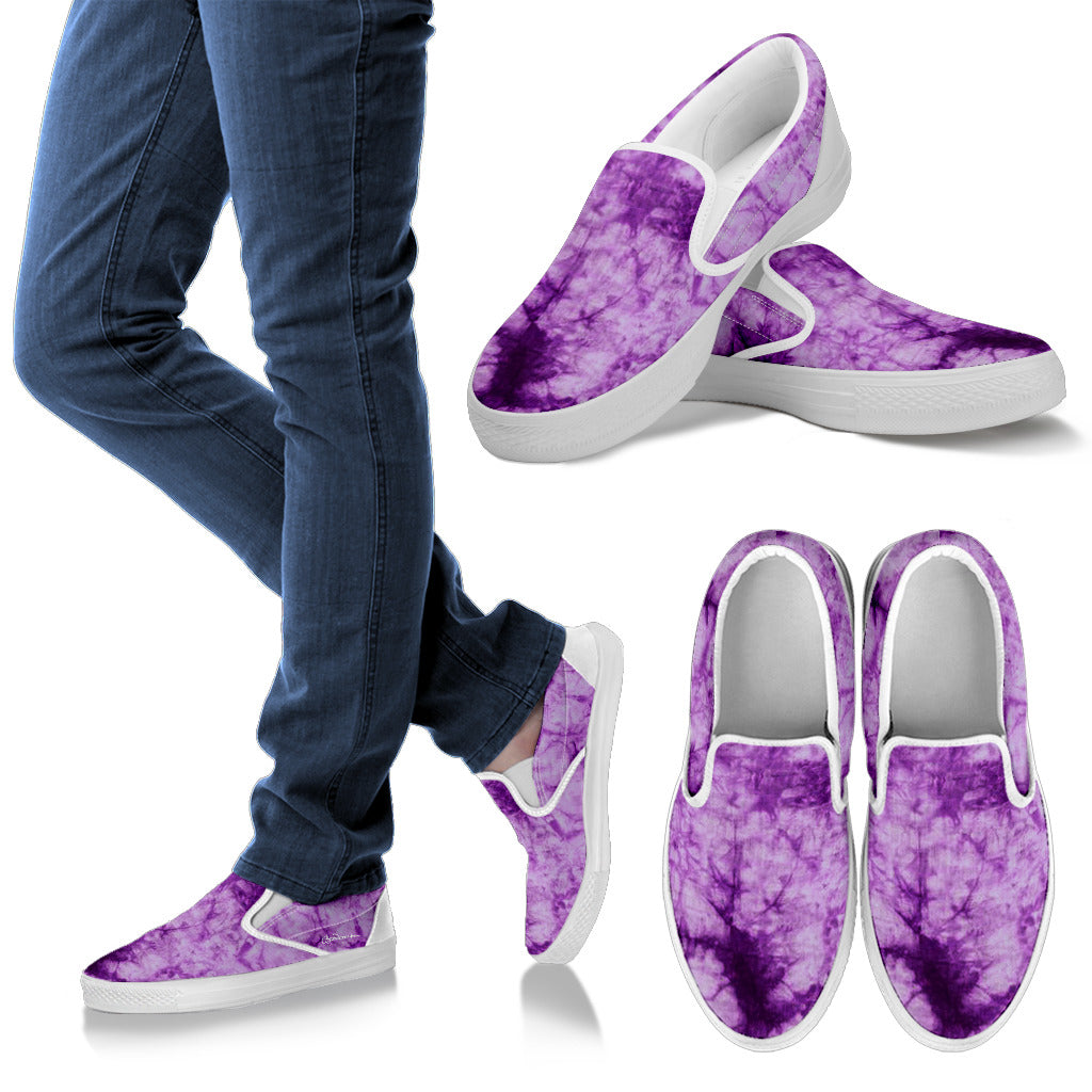 Purple Tie Dye Slip On Sneakers