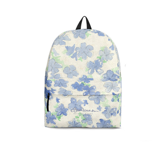 Blu&White Watercolor Floral Back Pack