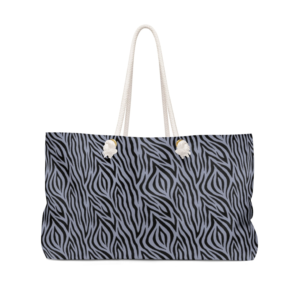 Grey Zebra Weekender Bag