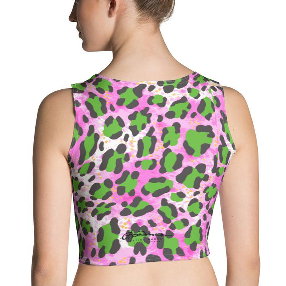 Day-Glo Animal Print Sublimation Cut & Sew Crop Top