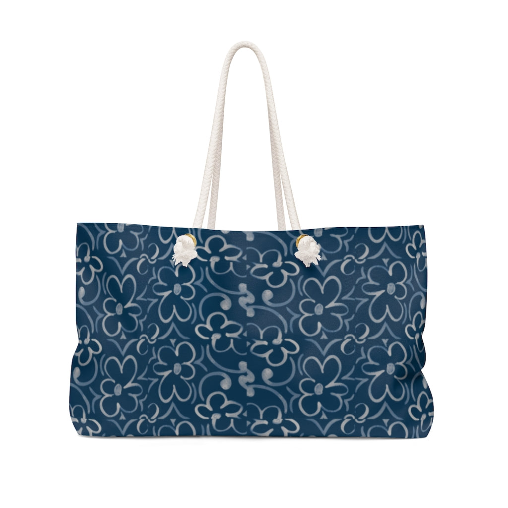 Linear Sixties Floral Weekender Bag