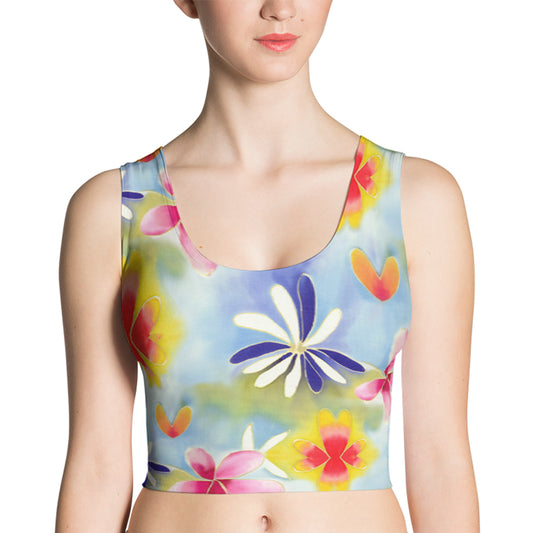 Sunrise Floral Fitted Crop Top