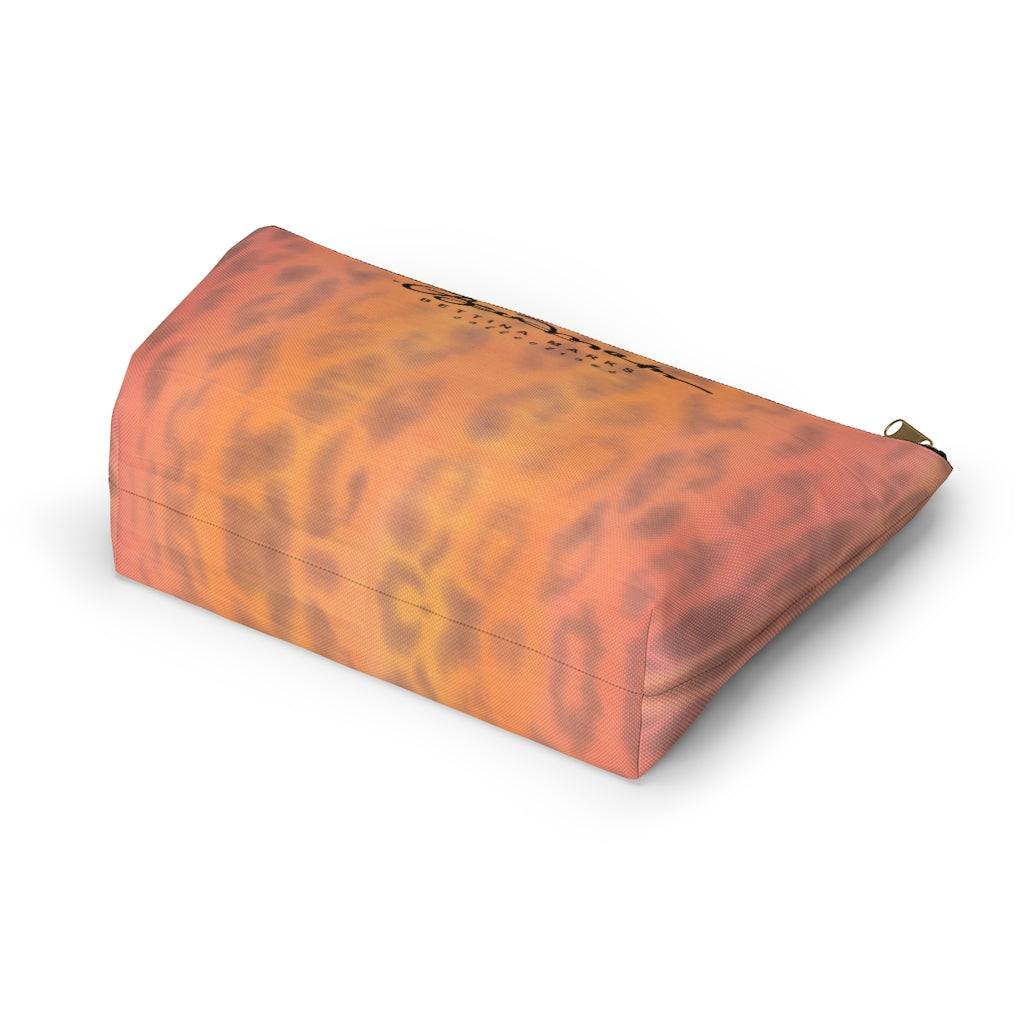 Ombre Leopard Accessory Pouch w T-bottom
