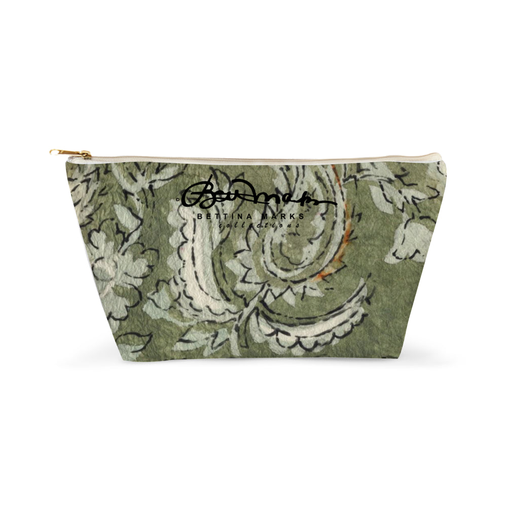 Sage Paisley Accessory Pouch T-Bottom