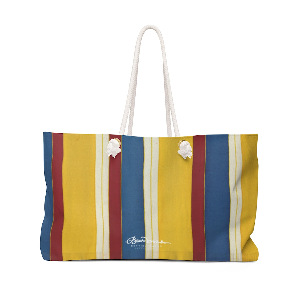 French Beach Chair Stripe Weekender Bag