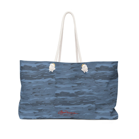 Steel Blue Camouflage Lava Weekender Bag