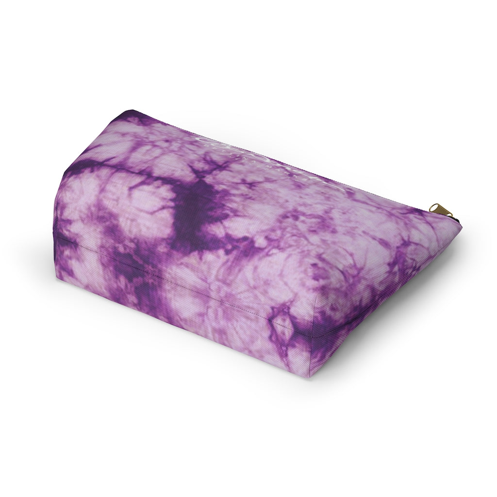 Purple Tie Dye Accessory Pouch w T-bottom