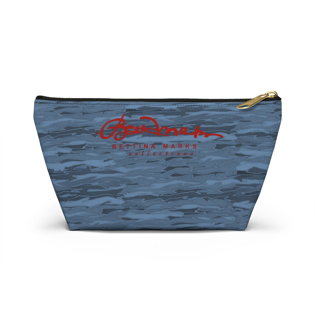 Steel Blue Camouflage Lava Accessory Pouch w T-bottom