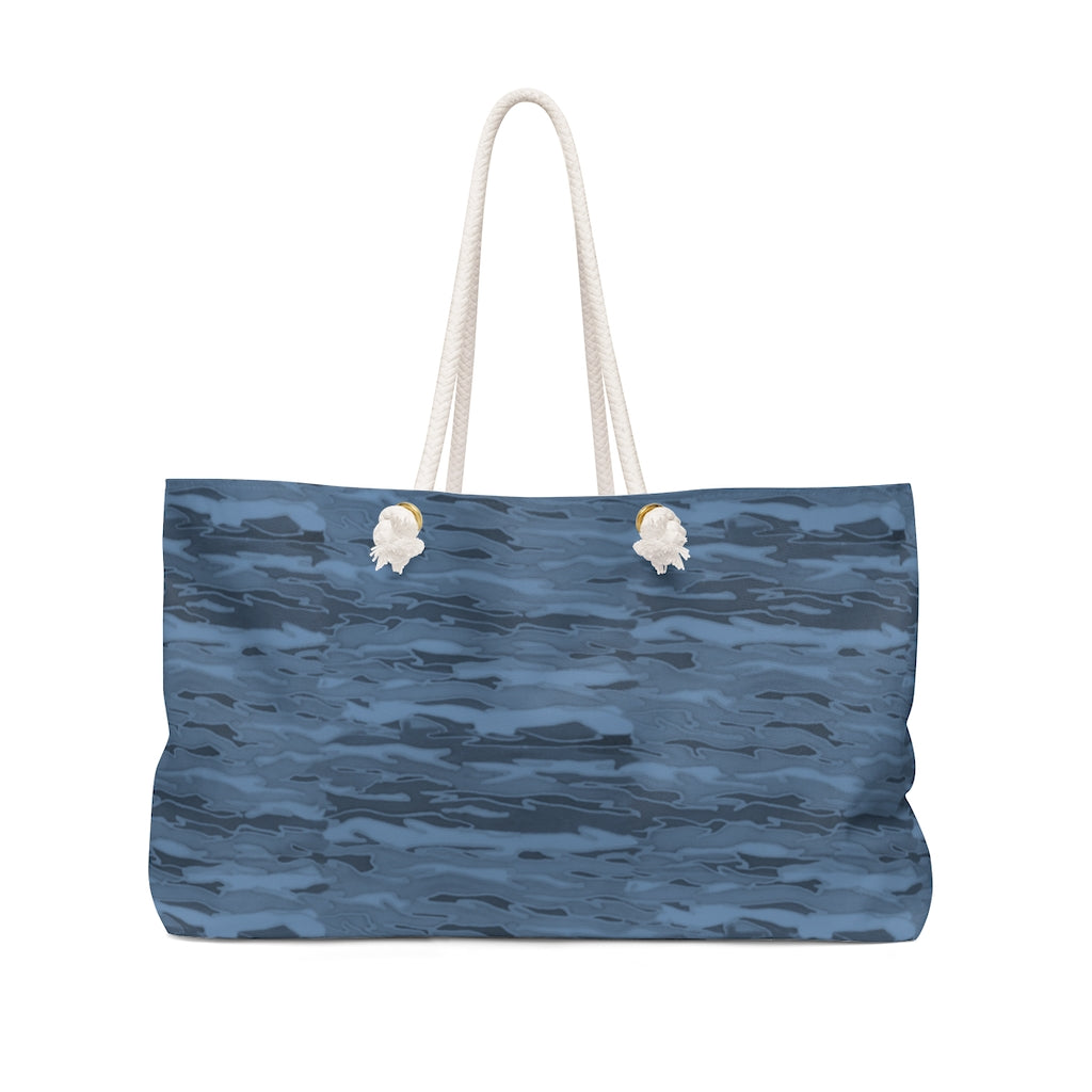 Steel Blue Camouflage Lava Weekender Bag