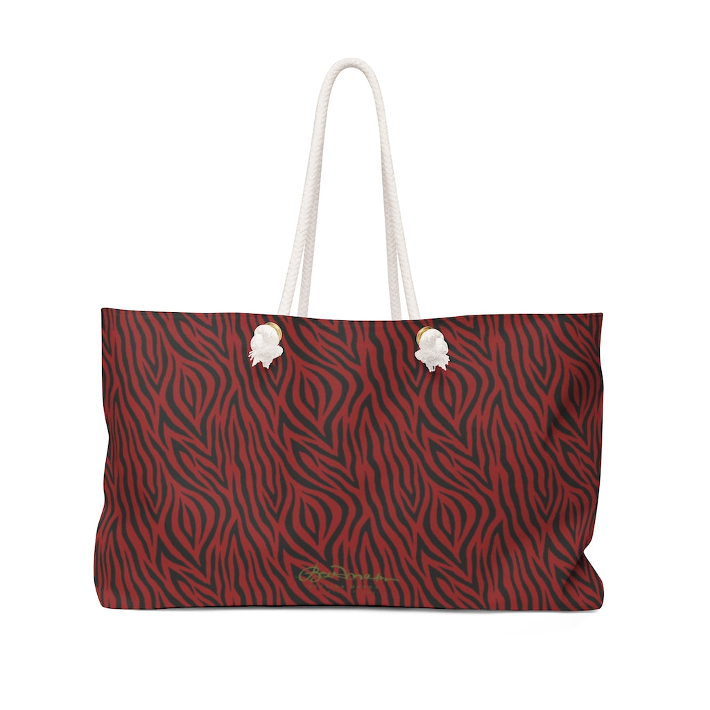 Red Zebra Weekender Bag