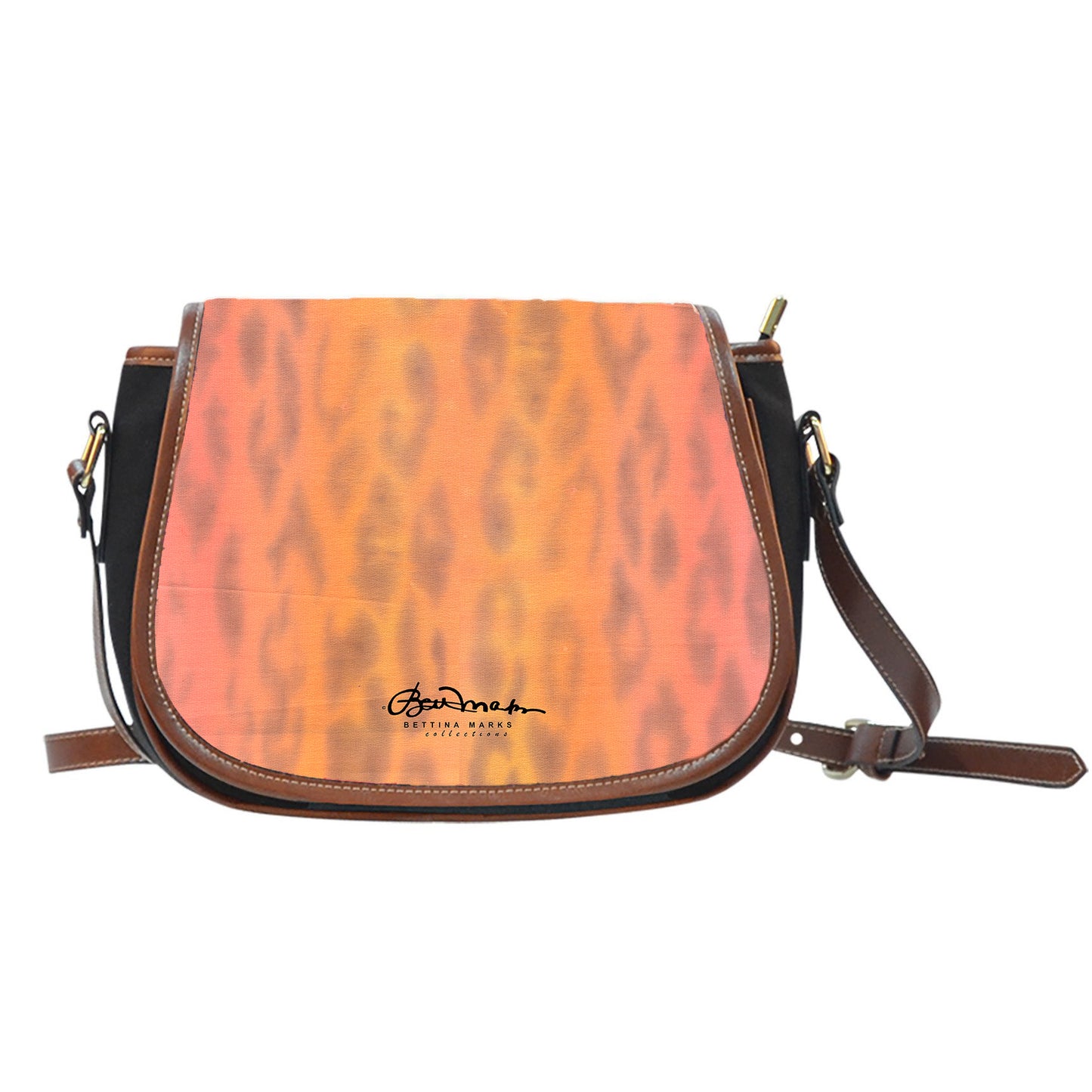 Ombre Leopard Saddle Shoulder Bag