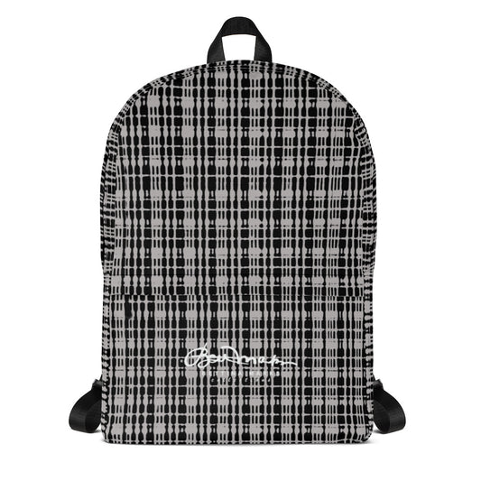 Grey Tight Plaid Backpack