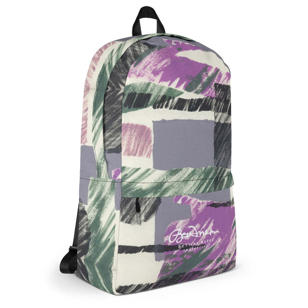 Abstract Engineered Collage Back Pack